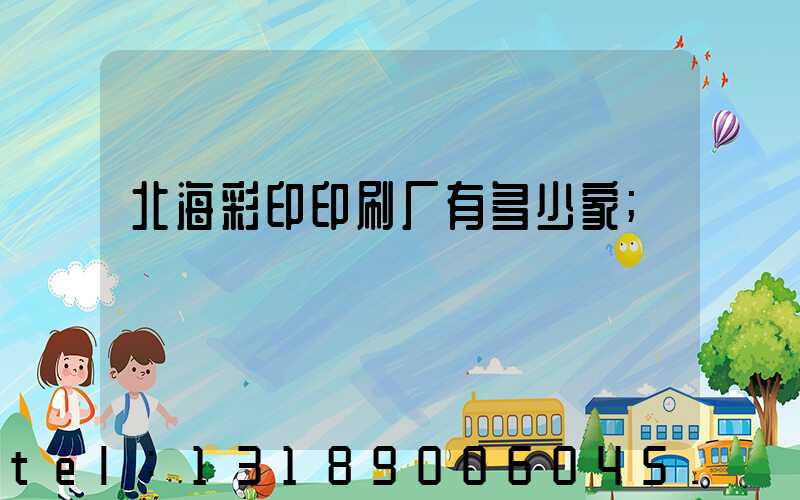 北海彩印印刷厂有多少家