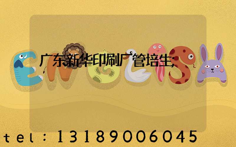 广东新华印刷厂管培生