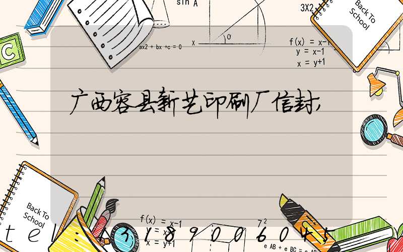 广西容县新艺印刷厂信封